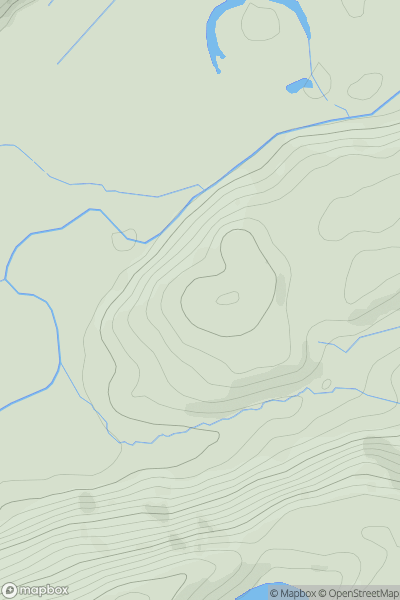 Thumbnail image for Brynhyfryd [Bala to Welshpool] showing contour plot for surrounding peak